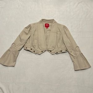 Beige Cropped Jacket